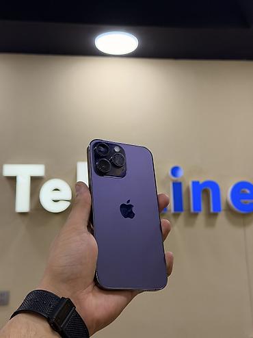 iphone tel: IPhone 14 Pro Max, 128 GB, Deep Purple, Face ID, Kredit, Simsiz şarj — 1