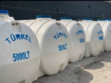 Lyuk qapaqları: Türkel 5000 LT su çənləri - Həcm: 5000 litr - Rəng: ağ gövdə, mavi