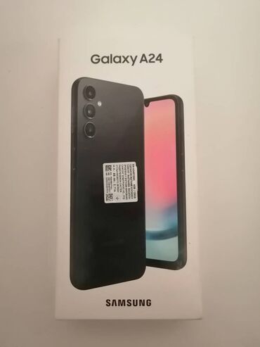 samsunq a24: Samsung Galaxy A24 4G, 128 ГБ, цвет - Черный, Отпечаток пальца, Две SIM карты, С документами