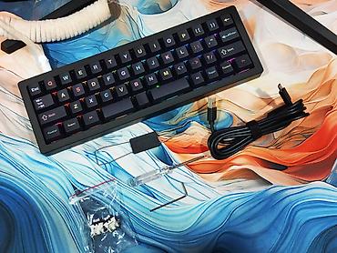 Клавиатуры: Клавиатура, Yunzii, Механическая, Bluetooth, Проводное подключение, Размер: 40% — 3