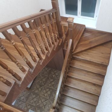 Обшивка лестниц: Изготовление лестниц на заказ город Ош — 13