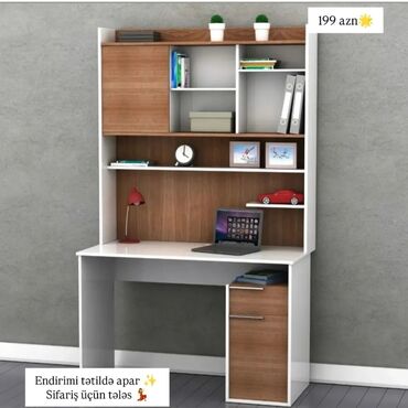 Uşaq masaları: Oğlan və qız üçün, Yeni, Siyirməli, Yazı masası, Stulsuz — 19