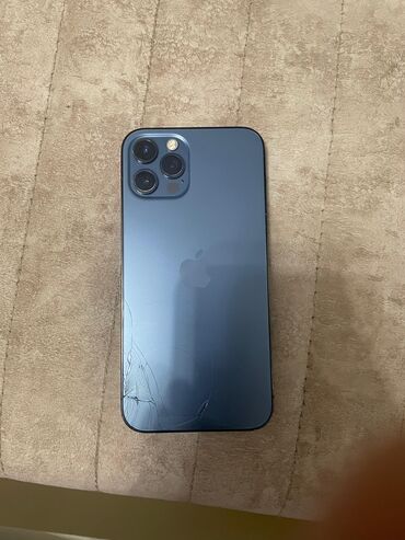 Apple iPhone: IPhone 12 Pro, 128 GB, Blue Titanium, Barmaq izi, Simsiz şarj, Face ID