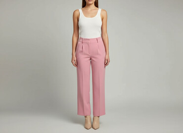 plisowane spódnice dla puszystych: Material trousers for women, size M