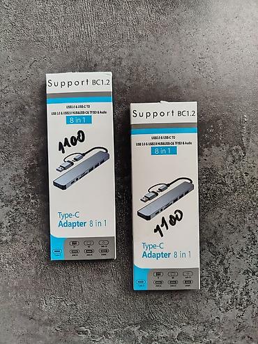 Переходник/хаб Type‑C 8‑в‑1 Support BC1.2 💵Цена 550 сом 🚗Есть