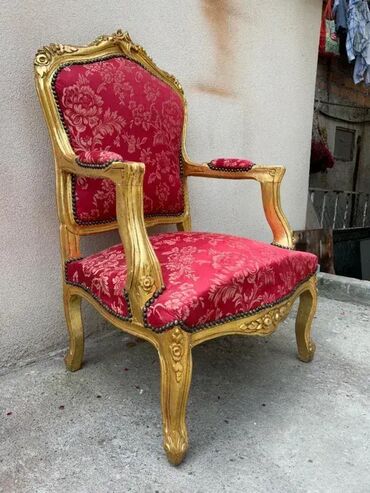 lidl tabure za decu: Stilska fotelja u pozlati LOUIS XIV odlicno stanje Stilska fotelja