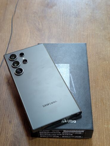 самсунг мини: Samsung Galaxy S24 Ultra, Колдонулган, 256 ГБ, түсү - Кара, 2 SIM, eSIM