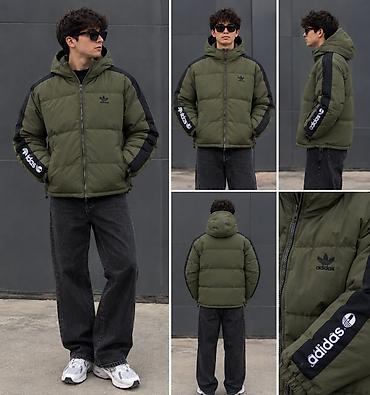 короткие куртки: Мужская куртка, M, Adidas, Новый, цвет - Зеленый, Самовывоз — 3
