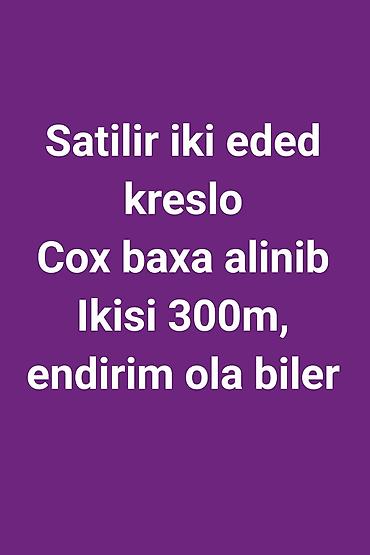 divan krislo: İki ədəd kreslo satılır. - Model: müasir, yumru xətli, geniş oturacaq — 1