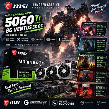 MSI GeForce RTX 5060 Ti VENTUS 3X OC 8GB - Ən son texnologiyalar və