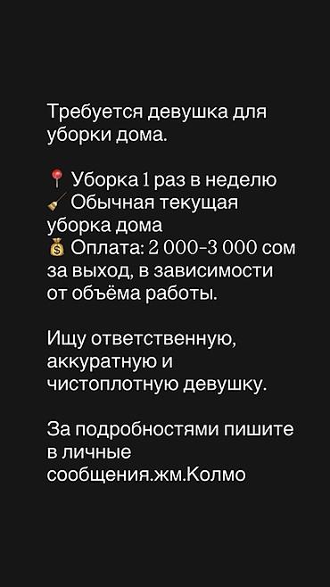 Требуется Домработница, График: Гибкий график, Неполный рабочий день, Оплата: Сдельная