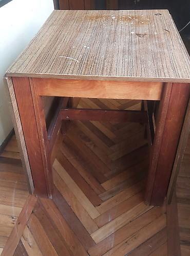 aile agaci: Mətbəx masası, İşlənmiş, Transformer, Taxta, Kvadrat masa — 1