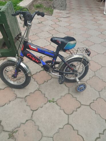 детский велосипед коляска: Коляска, цвет - Голубой, Новый