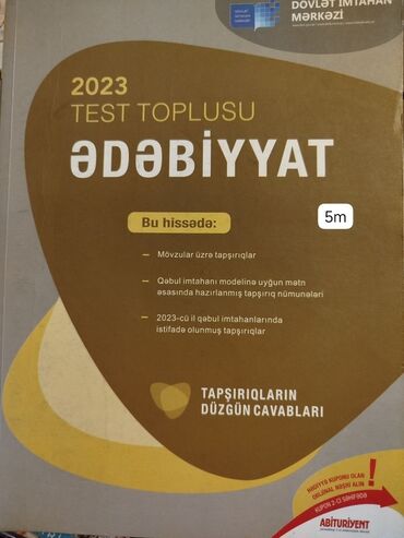 ədəbiyyat test toplusu 2023 pdf: 2023-cü il qəbul imtahanlarına hazırlaşan abituriyentlər üçün