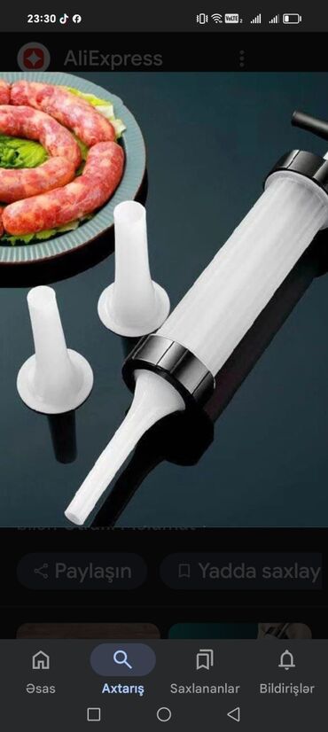 Kolbasa, sosiska aparatları: Kolbasa hazirlanmasi üçün şpris — 4