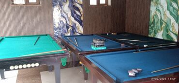 Restoran mebeli: Aynur92👑kod9779 Qiymet:2000 Azn(3 de) Bilyard satilir 3 eded