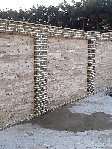 Fasad işləri: Kabançik travertin dekorativni daş usdasi -da lalafo.az — 15 Fasad işləri: Kabançik travertin dekorativni daş usdasi — 15