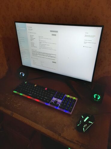 Masaüstü kompüterlər və iş stansiyaları: Manitor msi 24, 144gz oyun ucun.ram 16 core i7 3770.vidiokart rx 560 4 — 1