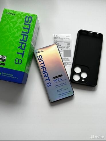 телефон хонар: Infinix Smart HD 2021, Б/у, 128 ГБ, цвет - Черный, 2 SIM