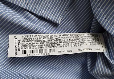 zara web: ZARA haljina kosulja svetlo plave boje sa belim prugama. Nova sa — 6