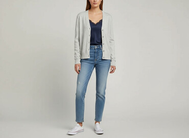 Kardigany: H&M Basic, Kardigan damski, rozmiar L