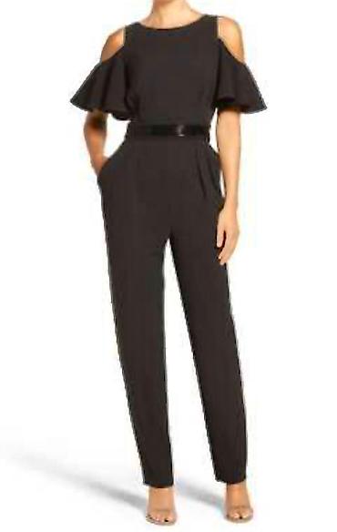 Другая женская одежда: Женский модный комбинезон с открытыми плечами и оборками на рукавах — 3