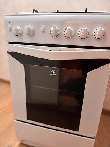 type 1: Газовая печь, Indesit, Б/у, Напольная, цвет - Белый, Полная оплата — 4