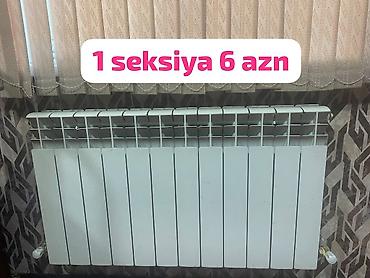 seksiyali radiator: Radyatorlar satilir 1 seksiyasi 6 azn den 12 ədədli 3 Dənə 18 ədədli — 1