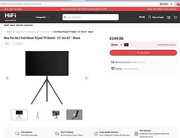 Aksesoari za TV i video: Stojeći stalak za TV – tripod dizajn - Moderan tripod stalak za ravne — 10