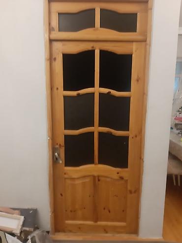 barometr nədir: Taxta şüşəli otaq qapıları - Material: təbii ağac (şam tonlarında) — 2