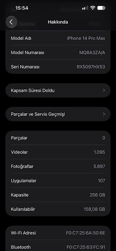 iphone 5 's: IPhone 14 Pro Max, 256 GB, Zəmanət, Simsiz şarj, Face ID — 8