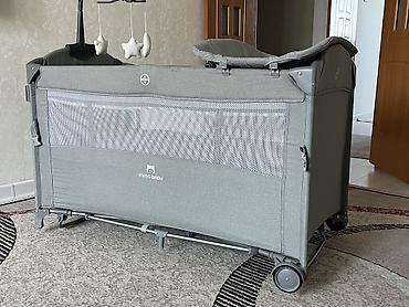 автолюлька graco: Манеж-кроватка ING BABY, серого цвета. В хорошем состоянии, почти как — 1