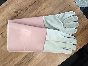 əlcek: Uzun manjetli qoruyucu əlcəklər - Material: yumşaq, möhkəm dəri hissə — 1