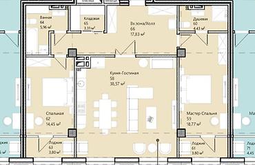 Продажа квартир: 3 комнаты, 110 м², Элитка, 2 этаж — 2