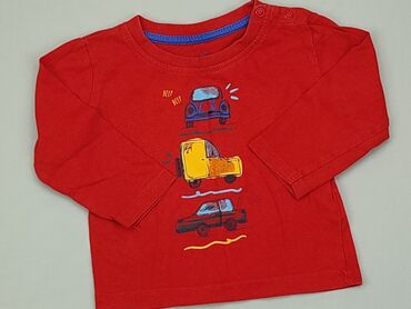 czerwona bluzka dla chłopca: Bluzka, Rebel, 6-9 m, stan - Dobry