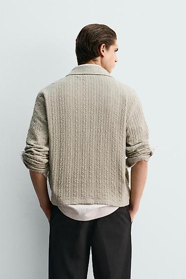 pull and: Мужской свитер, L, Zara, Новый, цвет - Бежевый, Самовывоз — 4