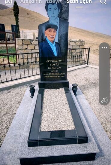 ikinci el qaplar: Qranitdən əl işi .məzar işi