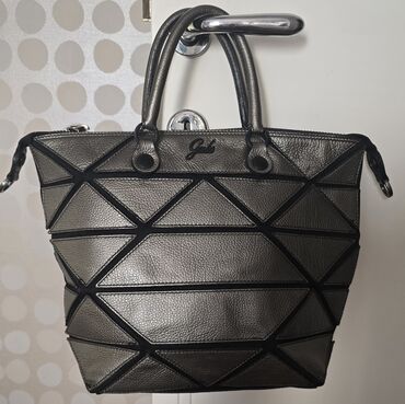 lila torba: Shoulder bag, Material: Leather