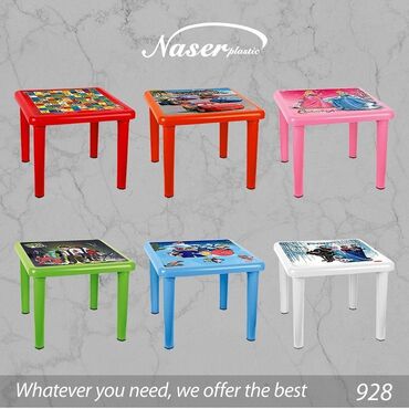 Uşaq masaları: Oğlan və qız üçün, Yeni, Bağça masası, Stulsuz — 12