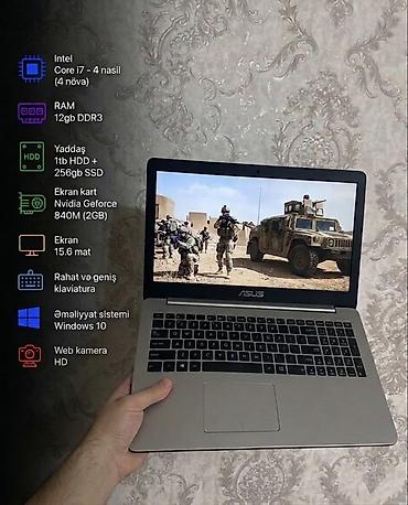 notebook samsung: İşlənmiş ASUS 15.6 ", Intel Core i7, 1 TB, Ünvandan götürmə, Pulsuz çatdırılma, Ödənişli çatdırılma — 1