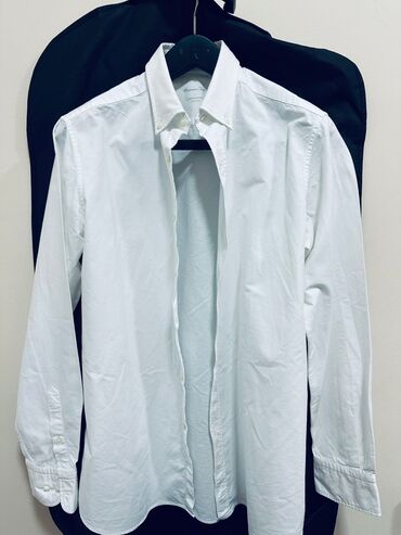 ağ köynək: Мужская рубашка, Massimo Dutti, L (EU 40), цвет - Белый