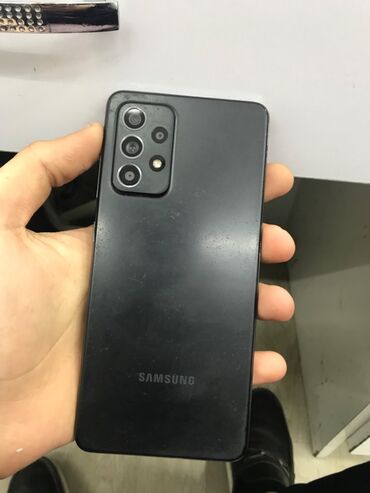 samsung a 80: Samsung Galaxy A52, 128 GB, rəng - Qara, Barmaq izi