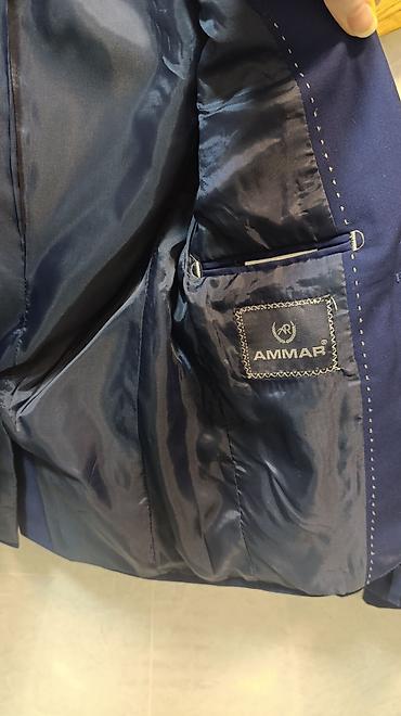navy: Турецкий костюм AMMAR, классический, темно‑синий. Состав ткани: 70% — 4