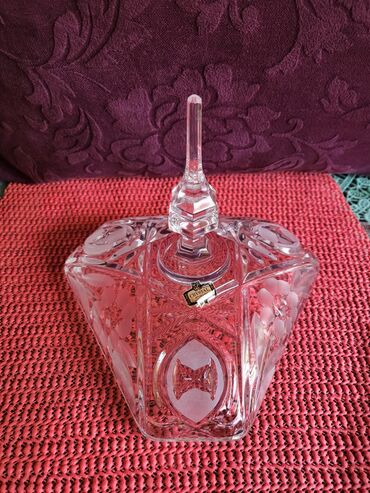 Ostalo posuđe: Bombonijera nova,kristal Zajecar 70te. Bombonijera kristalled — 10