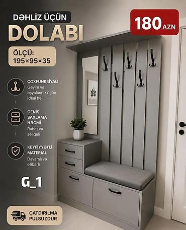asılqan qarmaq: Dəhliz üçün çoxfunksiyalı dolab – geyim və əşyalarınızı səliqəli — 1