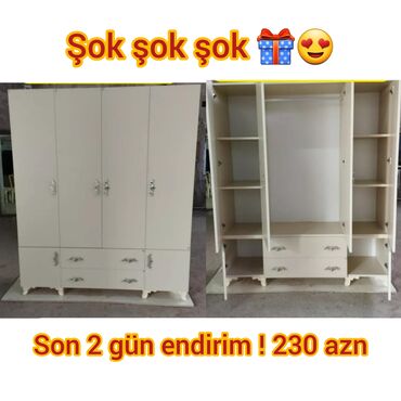 Divanlar: Yeni, Açılan, 4 qapılı Düz dolab, Qarderob, paltar dolabı, Azərbaycan