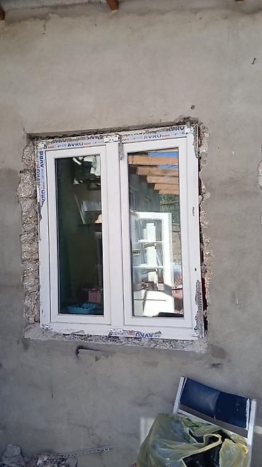 pəncə: PVC plastik pəncərə dəstləri - Material: ağ rəngli PVC profil - Şüşə — 1