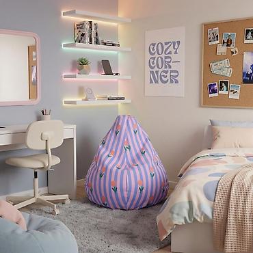 oysho helanke: Lazy Bag - Roze lila linije sa lalama (šifra: 223-270) Univerzalni — 1
