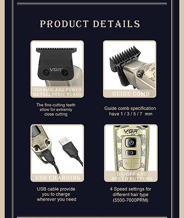 Trimmerlər və saç qırxan maşınlar: Saç qırxan maşın, Vgr, Yeni, Rayonlara çatdırılma, Pulsuz çatdırılma, Ödənişli çatdırılma — 3
