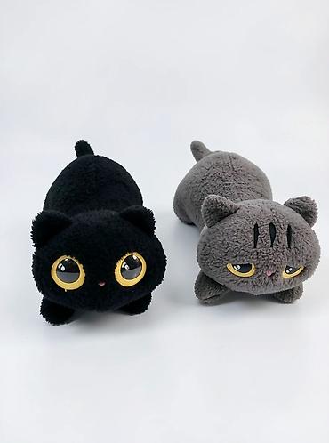 игрушка кот: Мягкие игрушки-котики: один серый и один чёрный. В отличном состоянии — 1